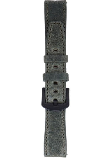 LW38-43 20 mm Hakiki Deri Spor Yeşil Kordon Siyah Toka