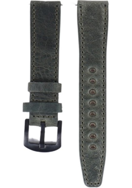 LW38-43 20 mm Hakiki Deri Spor Yeşil Kordon Siyah Toka fiyatları