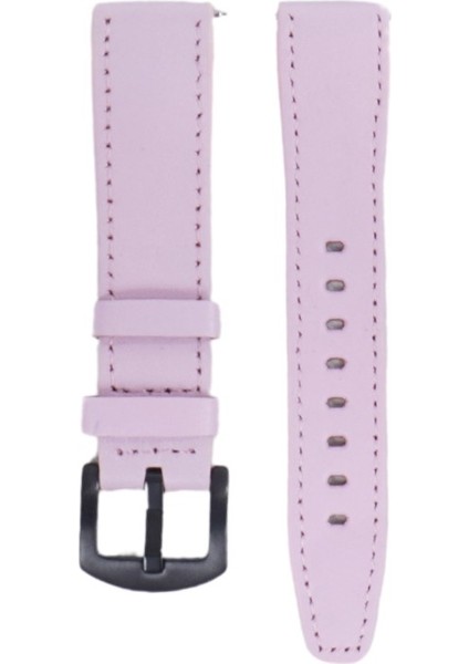 LW38-43 20 mm Hakiki Deri Düz Pembe Kordon Siyah Toka fiyatları
