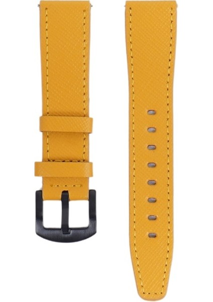 LW38-43 20 mm Hakiki Deri Safiano Sarı Kordon Siyah Toka fiyatları