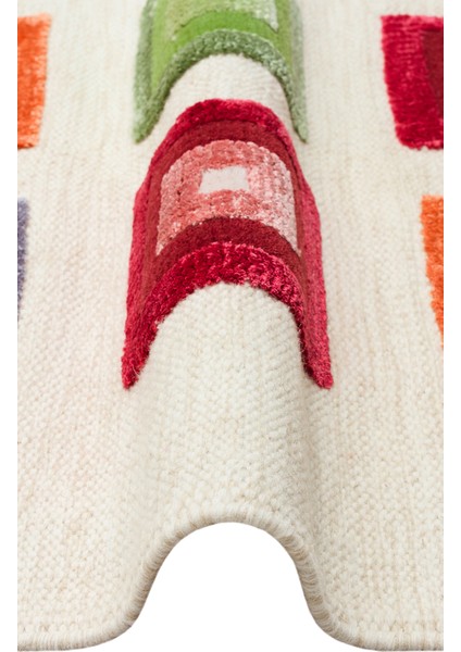 Maya Kilim Myk 01 Multy Yüksek Alçak Dokulu, Etnik Motiflere Sahip Yün Kilim modelleri