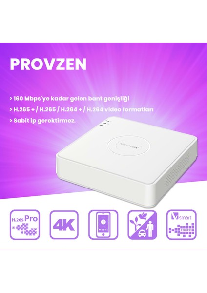 Hıkvısıon 7 Kameralı İp Kamera Seti 4Mp 1440P Mikrofonlu