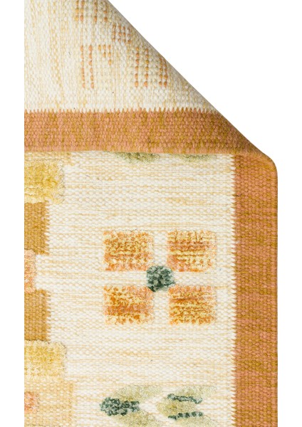 Maya Kilim Myk 02 Gold Yüksek Alçak Dokulu, Etnik Motiflere Sahip Yün Kilim fiyatları