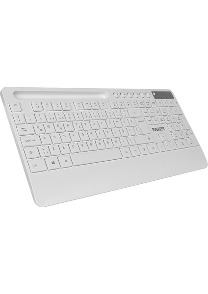9676 Multimedya Tablet Telefon Standlı Klavye Mouse Set 2.4 Ghz Kablosuz Set Wireless Set Pilli Türkçeq