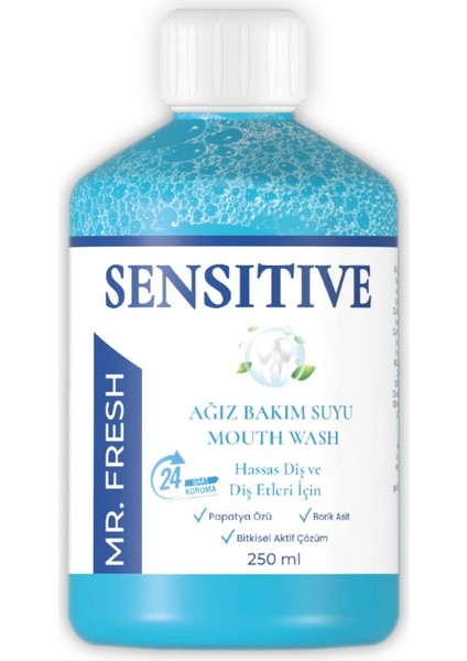 Sensıtıve Bitkisel Ağız Bakım Suyu Hassas Diş ve Diş Etleri Için Alkolsüz&flörürsüz 250ML fiyatları