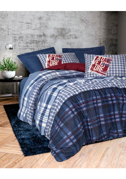 Masculine Çift Kişilik Roger Lacivert Nevresim Takımı