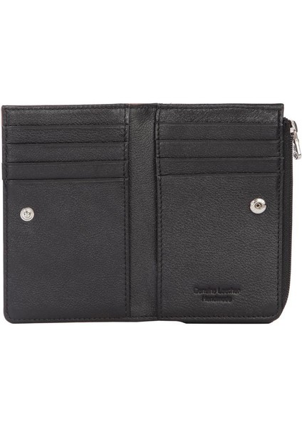 Unisex Deri Fermuarlı Kartlık – 2512Ds - Siyah Kiremit fiyatları