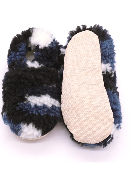 Militer Lacivert Peluş Pamuklu Kaydırmaz Bebek Patik fiyatları