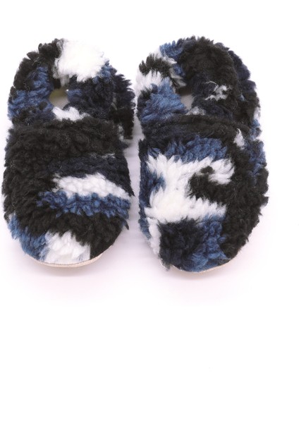 Militer Lacivert Peluş Pamuklu Kaydırmaz Bebek Patik fırsatları