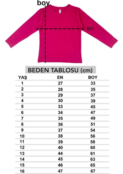 Kız Çocuk 6'lı Set Düz Basic Mevsimlik Uzun Kollu Tişört badi