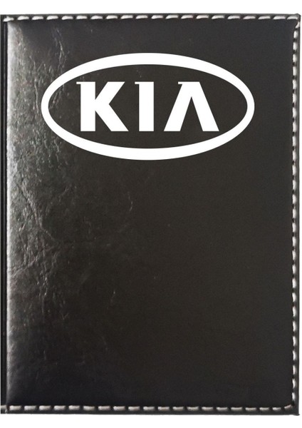 Kıa Logolu Siyah Ruhsat Kabı