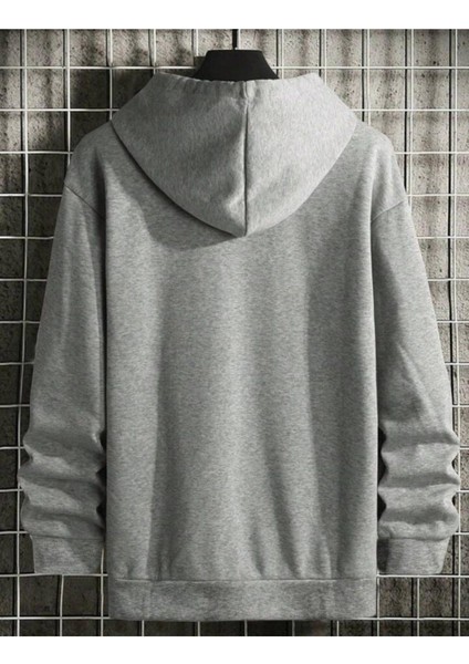 Erkek Gri Oversize Cellorheart Baskılı Sweatshirt fiyatları