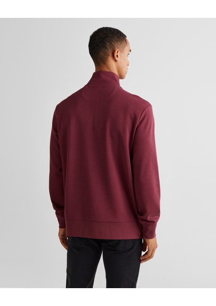 Erkek Bordo Regular Fit Yarım Fermuarlı Logolu Sweatshirt 2015071.638 fiyatları