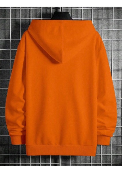 Erkek Turuncu Oversize Cellorheart Baskılı Sweatshirt fiyatları