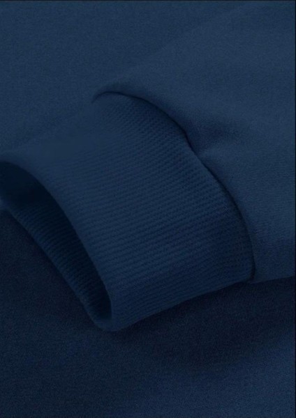 Erkek Lacivert Oversize Whatever Baskılı Bisiklet Yaka modelleri