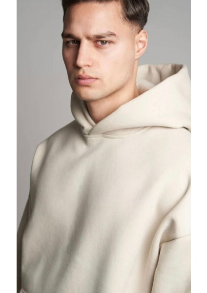 Erkek Bej Rengi Oversize Sweatshirt fırsatları