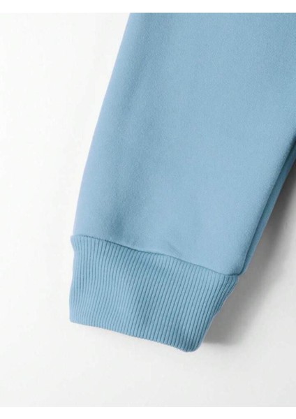 Erkek Bebe Mavi Üçgen Baskılı Sweatshirt modelleri