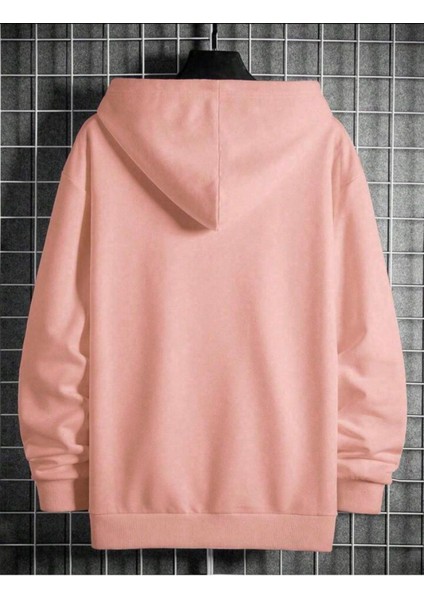 Erkek Pembe Oversize Cellorheart Baskılı Sweatshirt fiyatları
