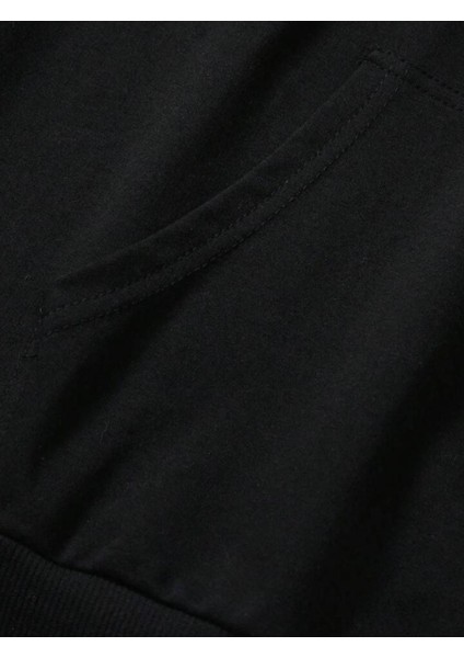 Erkek Siyah Dikey Baskılı Oversize Sweatshirt modelleri