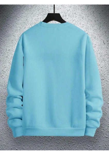 Erkek Bebe Mavi Paris Baskılı Bisiklet Yaka Sweatshirt fiyatları