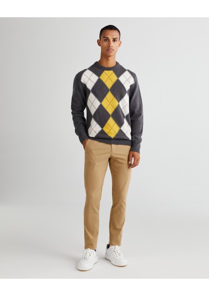 Erkek Gri Regular Fit Bisiklet Yaka Desenli Kazak 8060072.97 modelleri