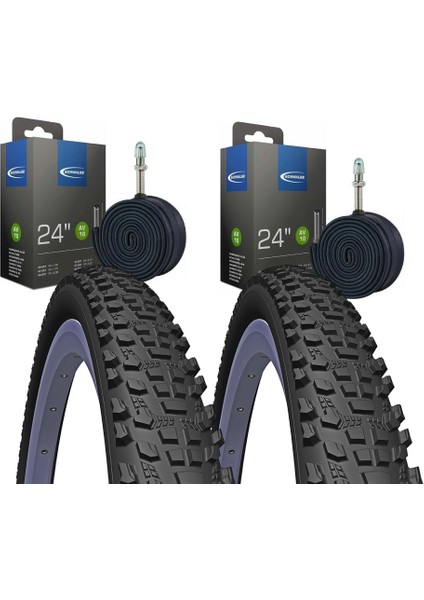 Ocelot + Schwalbe 24X2.10 Bisiklet Lastik Set 2dış 2iç