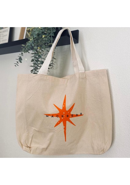Mackbear Kanvas Bez Çanta, Hobi Örgü ve Plaj Çantası 1387