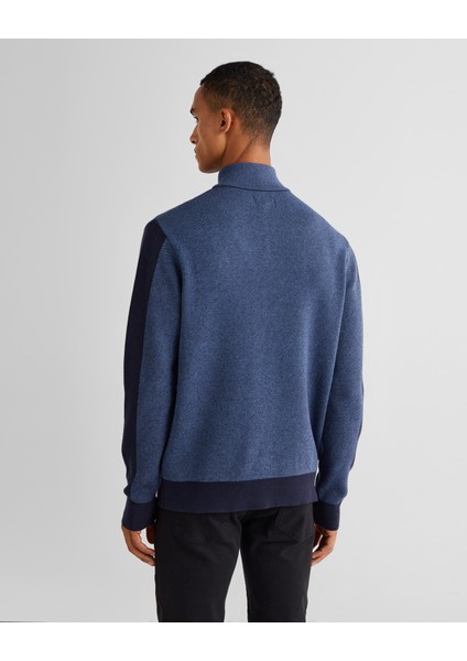 Erkek Lacivert Relaxed Fit Yarım Fermuarlı Logolu Kazak 8924352T.410 fiyatları