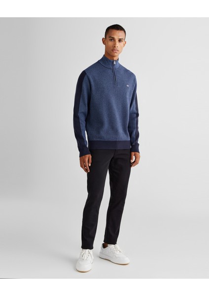 Erkek Lacivert Relaxed Fit Yarım Fermuarlı Logolu Kazak 8924352T.410 modelleri