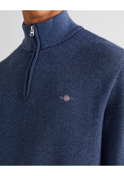 Erkek Lacivert Relaxed Fit Yarım Fermuarlı Logolu Kazak 8924352T.410 indirimleri
