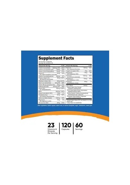 cost Multivitamin For Men Testo Booster Complex 120 Capsules modelleri