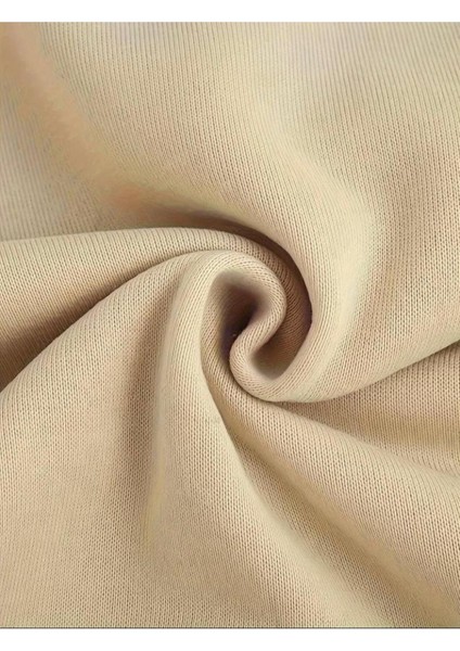 Erkek Bej Dikey Baskılı Oversize Sweatshirt fırsatları