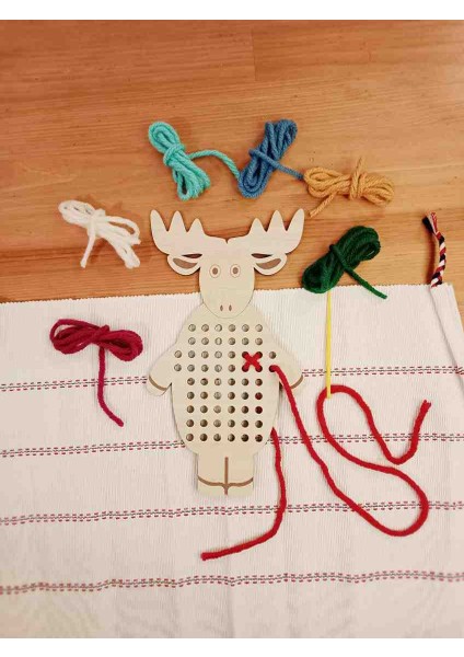 Montessori Eğitici Geliştirici Geyik Kanaviçe Seti Oyuncak fiyatları