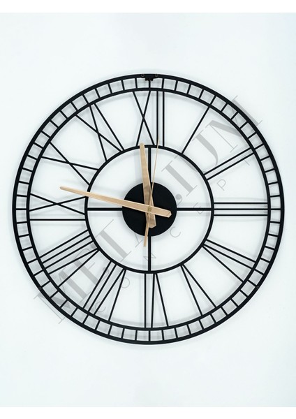 Dekoratif Roma Rakamlı Metal Duvar Saati 60X60CM fiyatları
