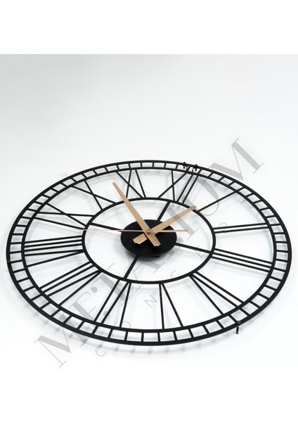 Dekoratif Roma Rakamlı Metal Duvar Saati 60X60CM modelleri