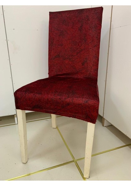 Kadife Hakı Yeşili Siyah Damar Desenli Sandalye Kılıfı Dijital Baskılı 1 Adet Standart Tekli Örtü