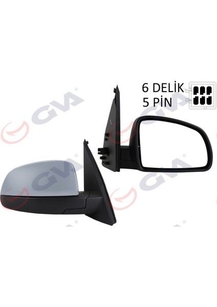 Diş Dikiz Aynasi Sağ Meriva 03 Elektrikli Isitmali Astarli Konveks 5 Fiş Vm-331Ehpr 12