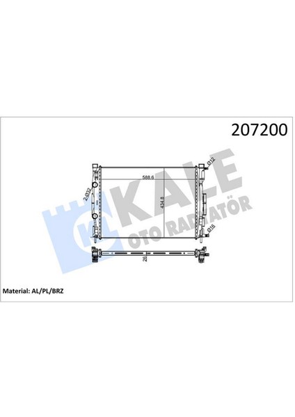 Radyatör Mgn Ii 02 Scenic 03 1.5-1.9Dci/1.4-1.6-2.0 16V Ac Klimasiz Mek 590X455X32 1 Sira Alb 12
