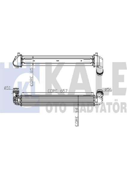 Turbo Radyatörü [ Renault Fluence 1.5 Dci 2010- 657X89X85Mm ] 12