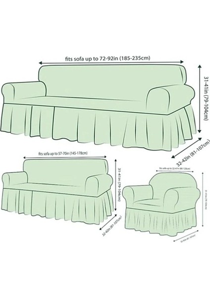 Bürümcük Kanepe, Koltuk ÇEKYAT(311) Koltuk Örtüsü Takımı Etekli Koltuk Kılıfı Bir 3lü Iki Tekli Ortü modelleri