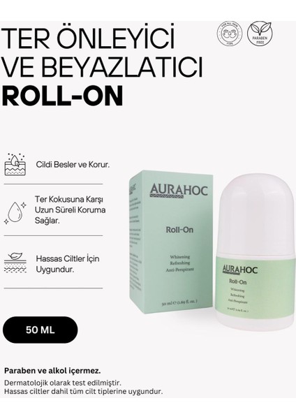 Ter Önleyici ve Beyazlatıcı Roll-On | Tüm Gün Ferahlık ve Pürüzsüz Cilt