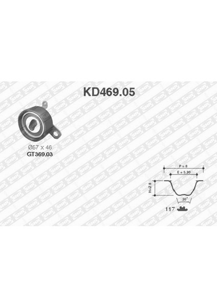 Eksantrik Gergi Kiti 117X211 Corolla 1.6 16V 92-00 -Avensis 97-00 -Carina E 92-97 1.6-1.6 16V 12