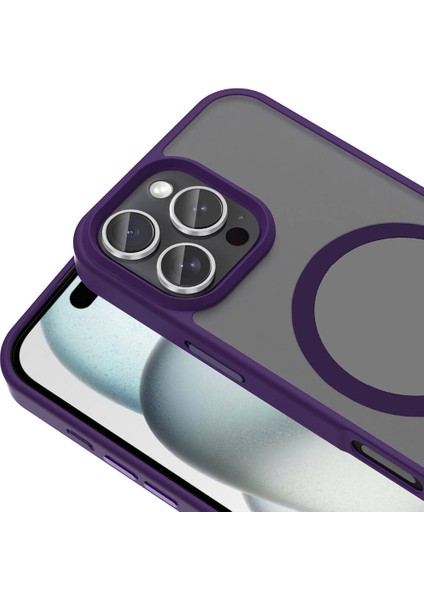 Apple iPhone 16 Pro Kılıf Wireless Şarj Destekli Arkası Mat Silikon Sio Kapak Kcr