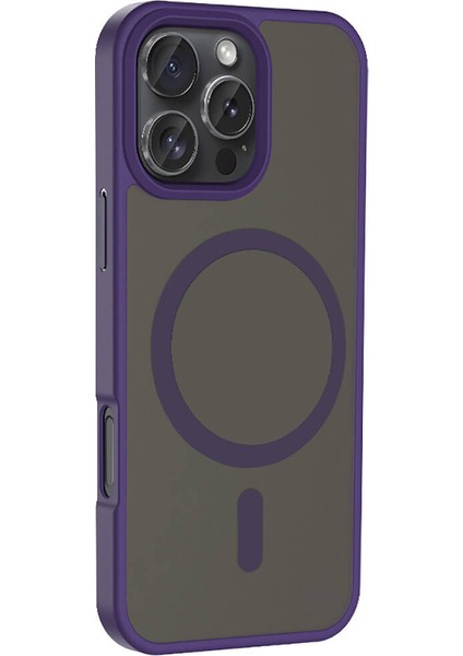 Apple iPhone 16 Pro Kılıf Wireless Şarj Destekli Arkası Mat Silikon Sio Kapak Kcr