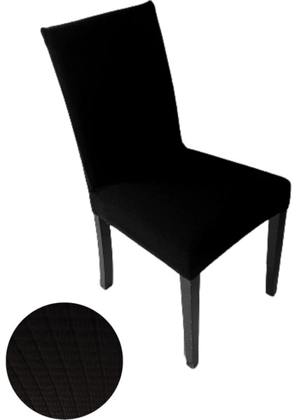Sandalye Kılıfı Likralı Yıkanabilir Esnek Lastikli Bambu Sandalye Örtüsü 6' Lı Paket