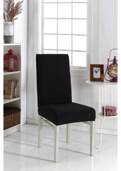 Sandalye Kılıfı Likralı Yıkanabilir Esnek Lastikli Bambu Sandalye Örtüsü 6' Lı Paket modelleri