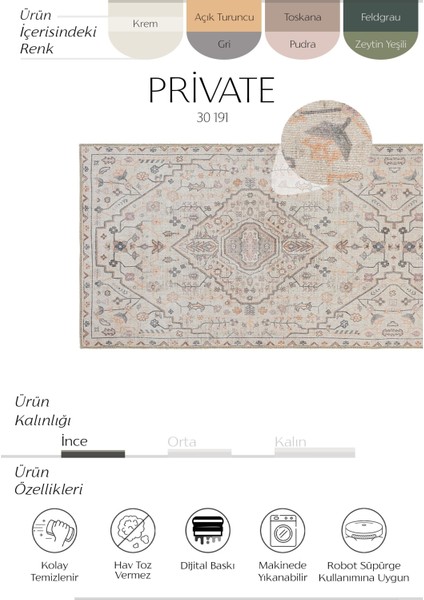 Private Krem Eskitme Vintage Halı Yolluk Dijital Baskı Hol Koridor Halısı Yıkanabilir mutfak halısı fiyatları