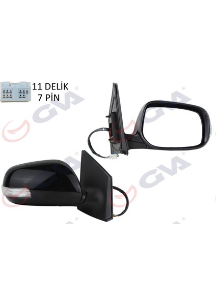 Diş Dikiz Aynasi Sağ Corolla 10 Elektrikli Isitmali Katlanir Sinyalli Astarli Konveks 7 Fiş Vm-6264Nebr 12