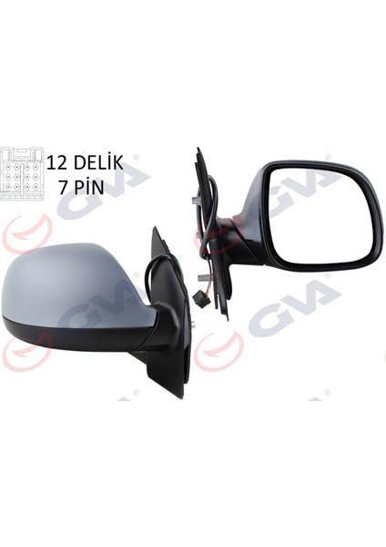 Diş Dikiz Aynasi Sağ Transporter T6 Caravelle 10 Elektrikli Isitmali Katlanir Astarli Konveks 7 Fiş Vm-6196Ebpr 12