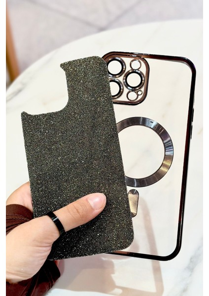 iPhone 15 Pro Max Kamera Korumalı Parlak Simli Magsafe Destekli Modern Shimmer Kılıf fiyatları
